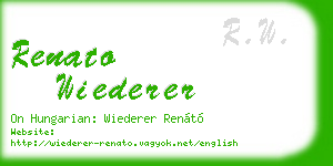 renato wiederer business card
